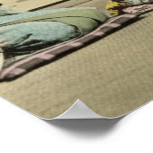 Japanse meisjes die de flute, 'koto' en de samis s poster (Hoek)