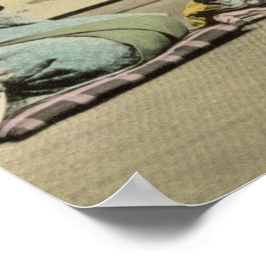 Japanse meisjes die de flute, 'koto' en de samis s poster (Hoek)