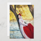 Japanse meisjes feestdagenkaart (Voorkant / Achterkant)