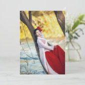 Japanse meisjes feestdagenkaart (Staand voorkant)