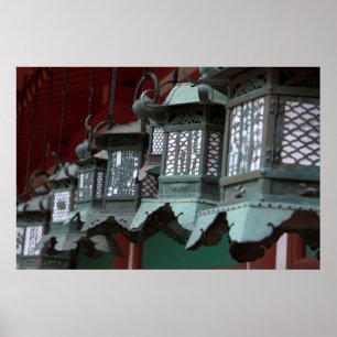 Japanse metalen lantaarns poster