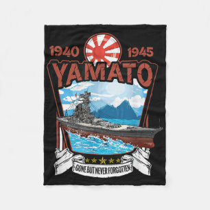Japanse militaire slagschip Yamato Tweede Wereldoo Fleece Deken