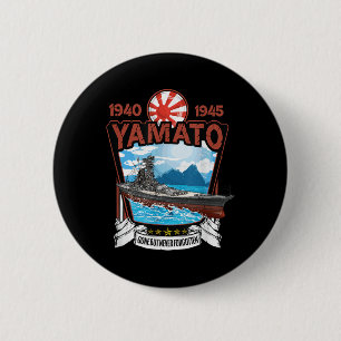 Japanse militaire slagschip Yamato Tweede Wereldoo Ronde Button 5,7 Cm