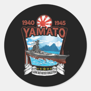 Japanse militaire slagschip Yamato Tweede Wereldoo Ronde Sticker