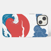 Japanse minimale kunst iPhone hoesje (Achterkant horizontaal)