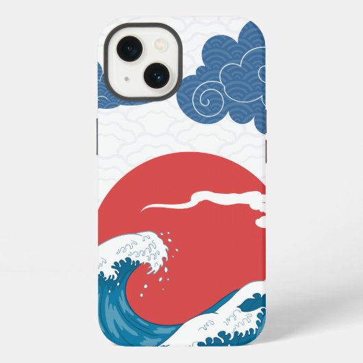 Japanse minimale kunst iPhone hoesje (Achterkant)