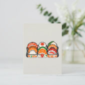 Japanse minimalistische sushi briefkaart (Staand voorkant)