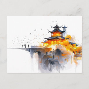 Japanse minimalistische vormgeving briefkaart