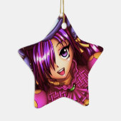 Japanse Mode Anime Girl Keramisch Ornament (Rechts)