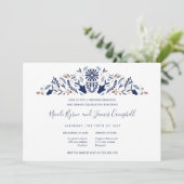 Japanse Modern Koi Fish Rehearsal Dinner trouwdag Kaart (Staand voorkant)