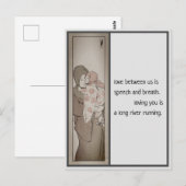 Japanse moeder- en kinderpostkaart, echte liefdesp briefkaart (Voorkant / Achterkant)