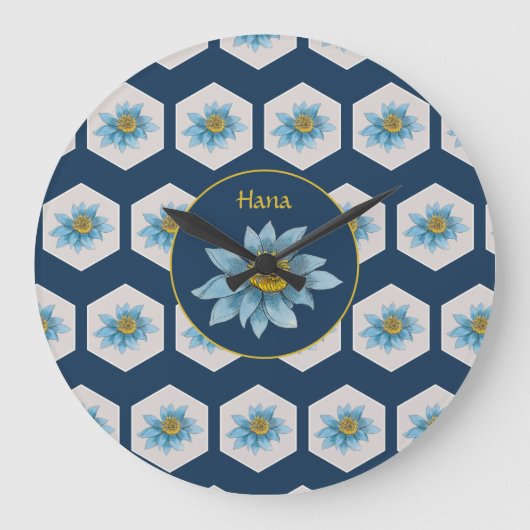 Japanse monogram van het strijkpatroon van het lan grote klok (Voorkant)