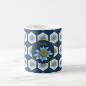 Japanse monogram van het strijkpatroon van het lan koffiemok (Center)