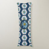 Japanse monogram van het strijkpatroon van het lan lichaamskussen (Voorkant Verticaal)