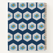 Japanse monogram van het strijkpatroon van het lan notitieboek (Achterkant)