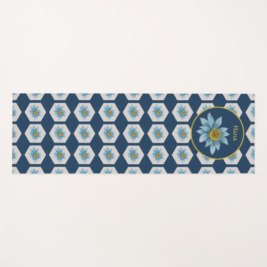 Japanse monogram van het strijkpatroon van het lan yogamat (Voorkant (horizontaal))