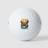 Japanse monster mot kaiju golfballen (Voorkant)