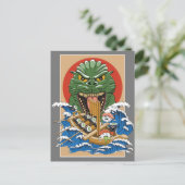 Japanse monster Sushi Lover Briefkaart (Staand voorkant)