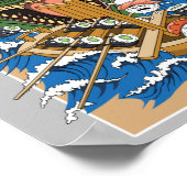 Japanse monster Sushi Lover Poster (Hoek)