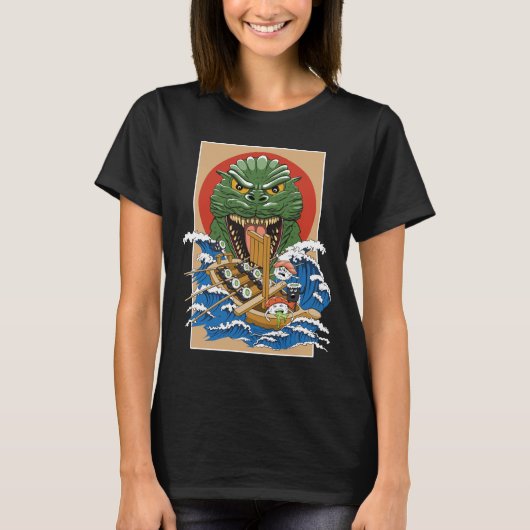 Japanse monster Sushi Lover T-shirt (Voorkant)