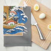 Japanse monster Sushi Lover Theedoek (Quarter Fold)