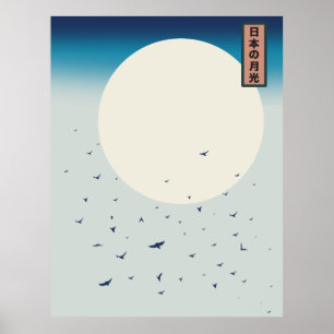 Japanse moonlichte zwaluw poster