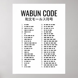 Japanse morsecode (Wabun Code) Poster