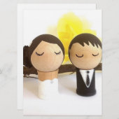 Japanse motief trouwkaart (Voorkant / Achterkant)