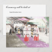 Japanse motief wieden uitnodiging (Voorkant / Achterkant)