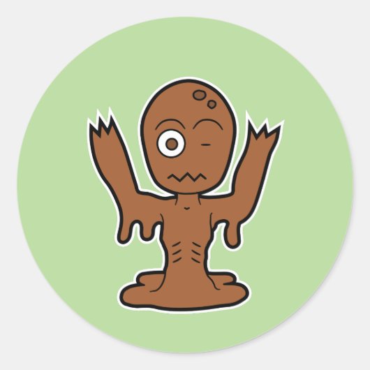 Japanse Mud Zombie Dorotabo Ronde Sticker (Voorkant)