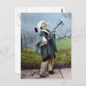 Japanse musicus Shamisen Banjo Music Briefkaart (Voorkant / Achterkant)