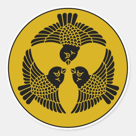 japanse mussen ronde sticker (Voorkant)