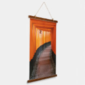 Japanse muur in Kyoto Torii Hangend Wandkleed (Gebogen)