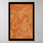  Japanse muur - Kunst rood Poster (Voorkant)