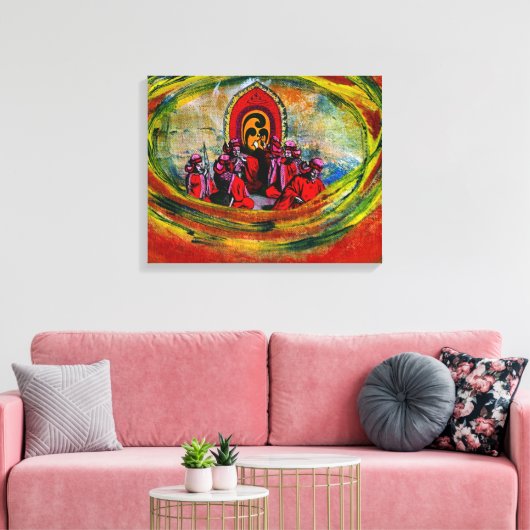 Japanse muzikanten canvas afdruk (Insitu (Woonkamer))