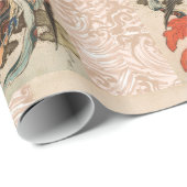 JAPANSE MYTHISCHE VOGEL MET MENSELIJK HOOFD Karyōb Cadeaupapier (Rol Hoek)