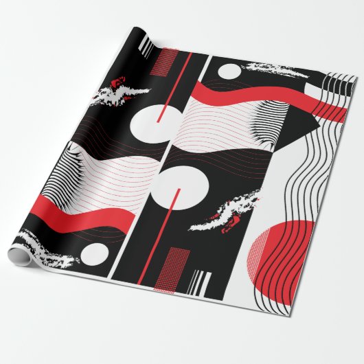 Japanse nacht cadeaupapier (Uitgerold)