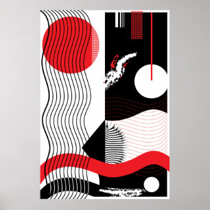 Japanse nacht pop kunst poster