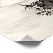 Japanse nachtmaanscenerie sumi-e poster (Hoek)