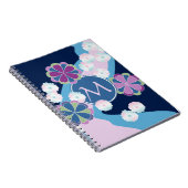 Japanse Nagarekiku Chrysanthemum Floral Notitieboek (Rechterzijde)