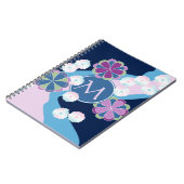 Japanse Nagarekiku Chrysanthemum Floral Notitieboek (Linkerzijde)