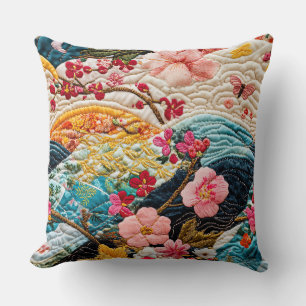 Japanse namaak gequiltte kimono patchwork kussen