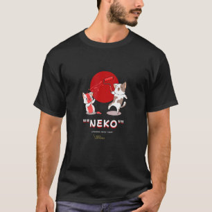 Japanse Neko Kat voor kat mannen vrouwen T-shirt