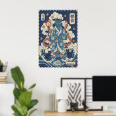 Japanse Nekomata Kat Muurkunst - Mythisch Poster (Thuiskantoor)