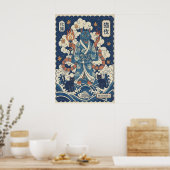 Japanse Nekomata Kat Muurkunst - Mythisch Poster (Keuken)
