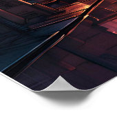 Japanse Neon Street Illustratie Poster (Hoek)