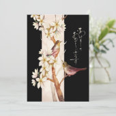 Japanse Nieuwjaars Kunst Bloesems Feestdagenkaart (Staand voorkant)