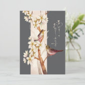 Japanse Nieuwjaars Kunst Bloesems Feestdagenkaart (Staand voorkant)