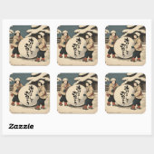 Japanse Nieuwjaars Wensen  Vierkante Sticker (Vel)