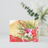 Japanse nieuwjaarsbloemen feestdagenkaart (Staand voorkant)